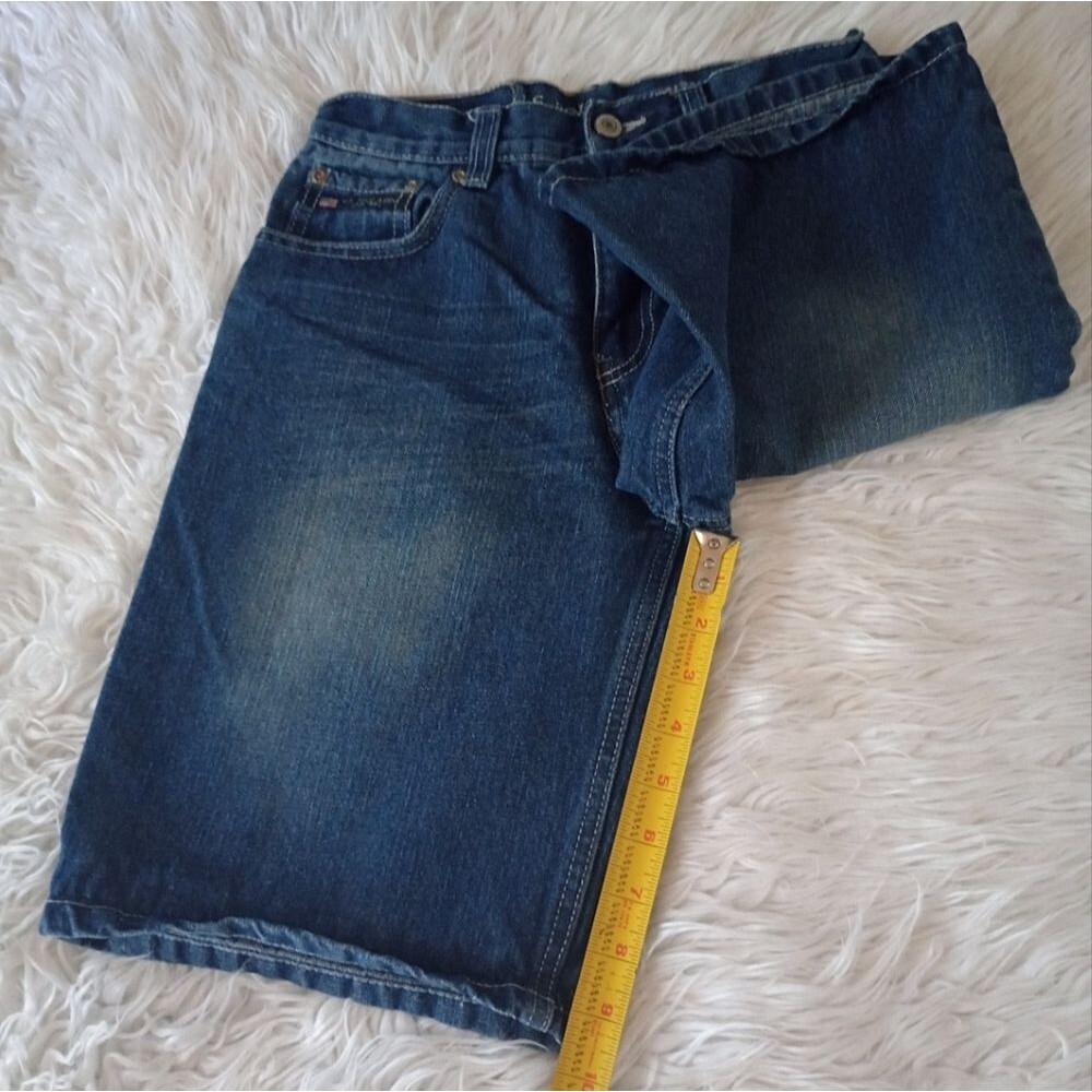 US Polo Boys Blue Bermuda Denim Shorts Sz 14 - Picture 2 of 12